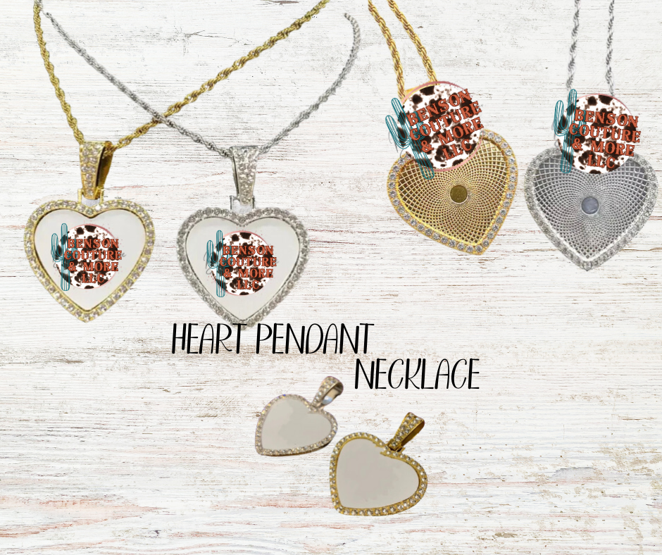 Sublimation Heart Necklace