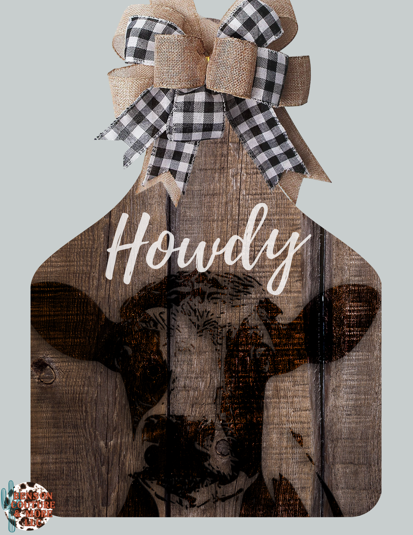 Farmhouse Cattle Tag Door Hanger