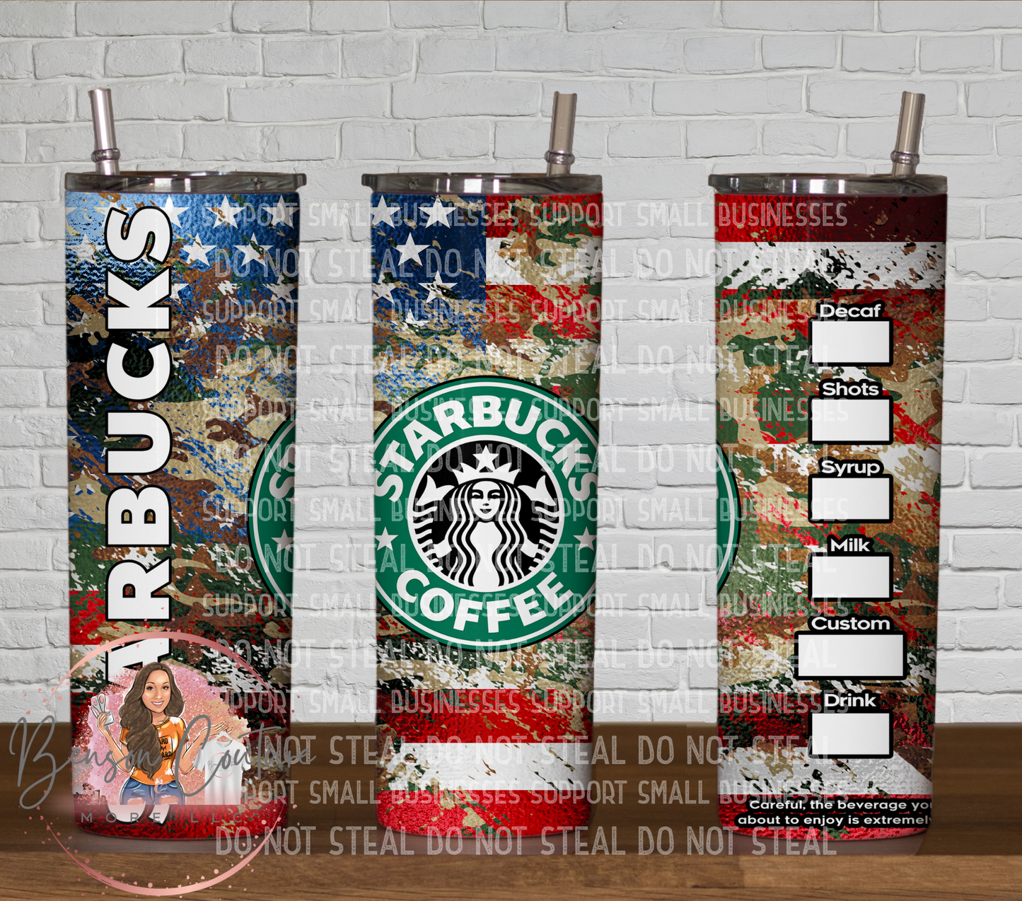 SB Distressed Camo Flag