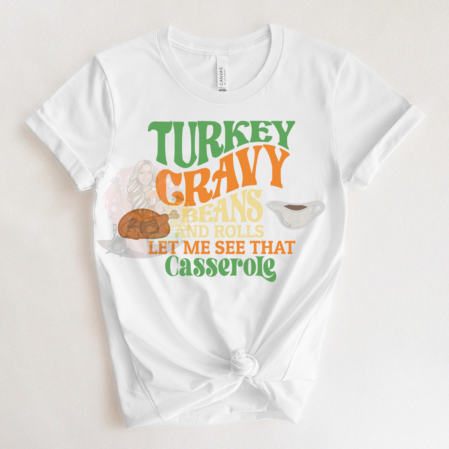 Turkey Gravy Beans and Rolls Let Me See That Casserole