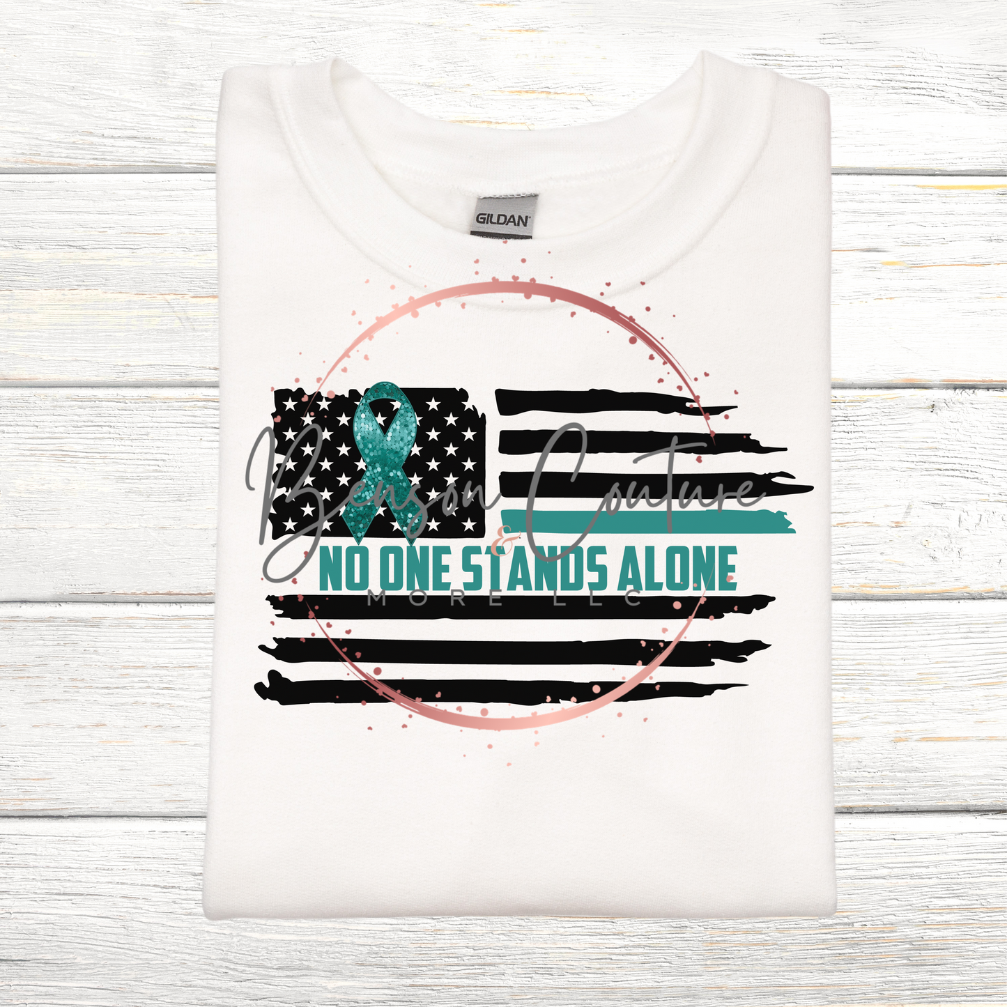 No One Stands Alone-Teal Ribbon
