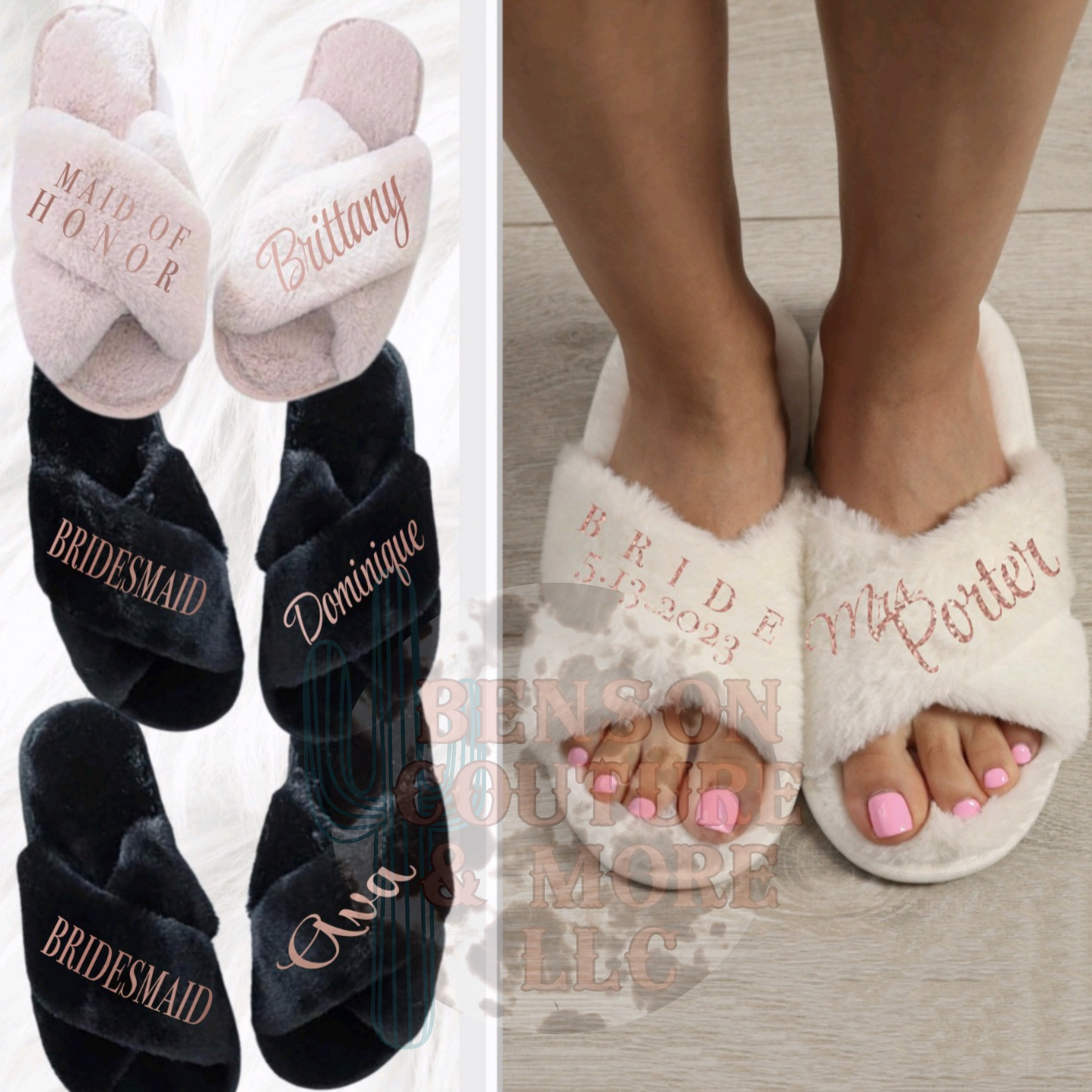 Personalized Bridal Slippers