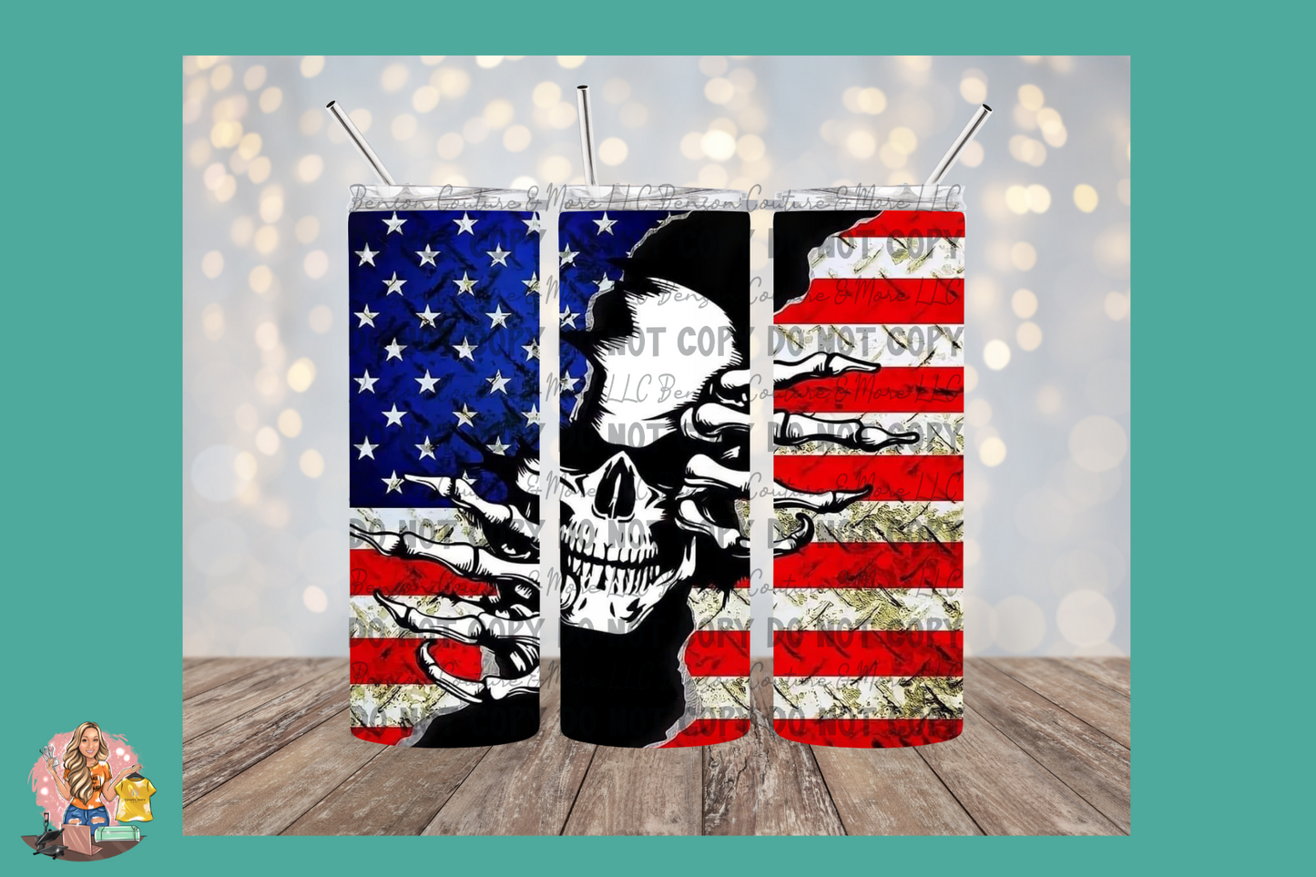 American Flag Skull