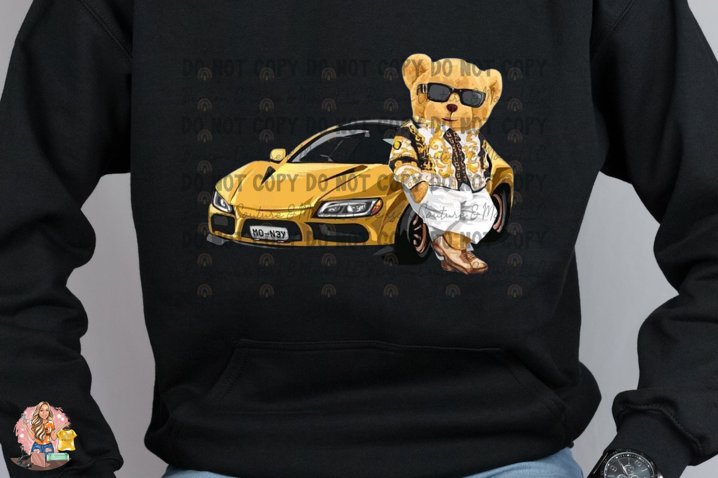 Bear with Luxury Car