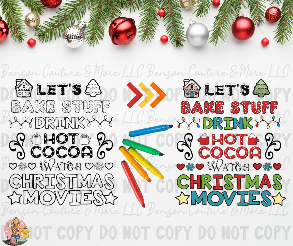 Youth-Let's Bake Stuff Christmas Color-Tee