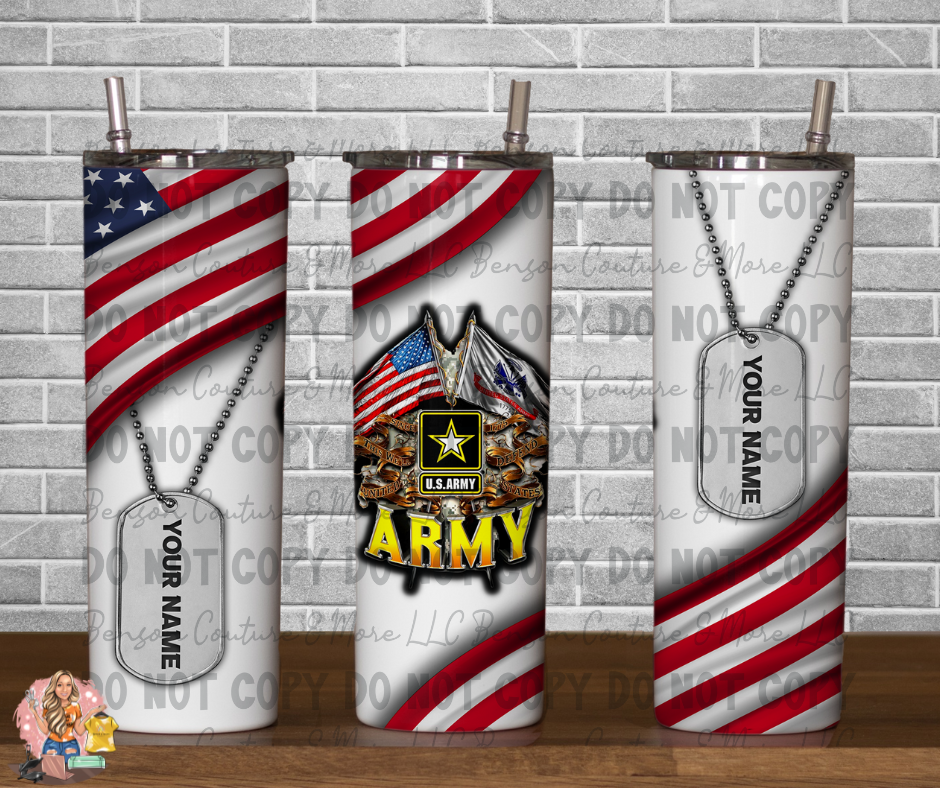 Customizable Army-Tumbler