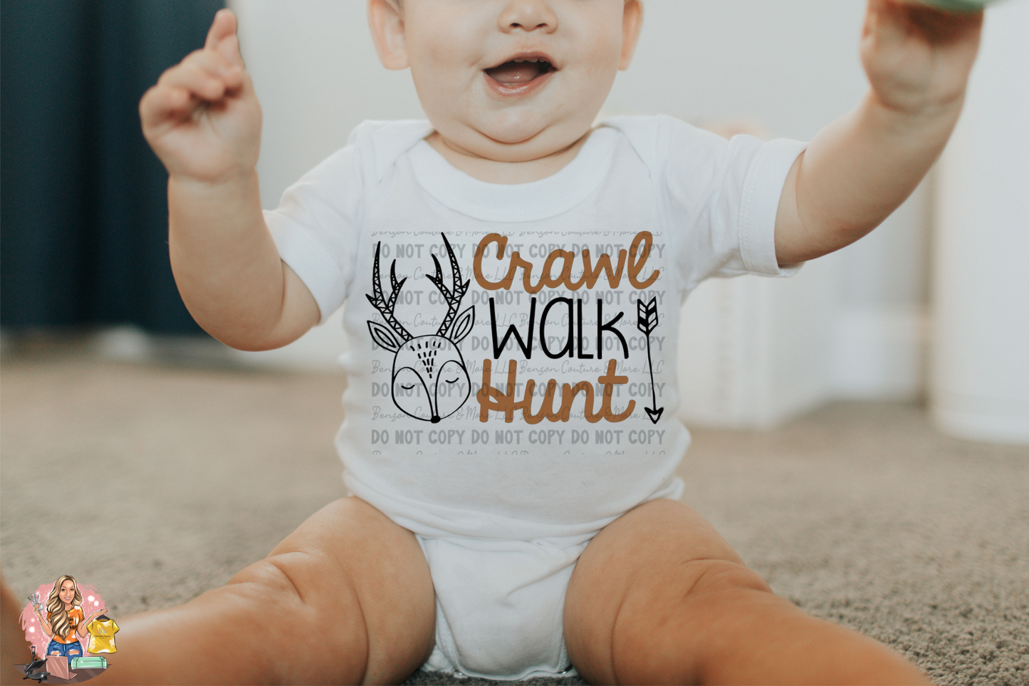 Crawl, Walk, Hunt -Onesie