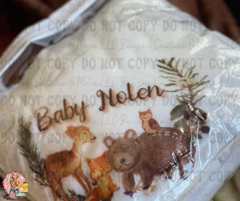 Personalized Mink Baby Blanket