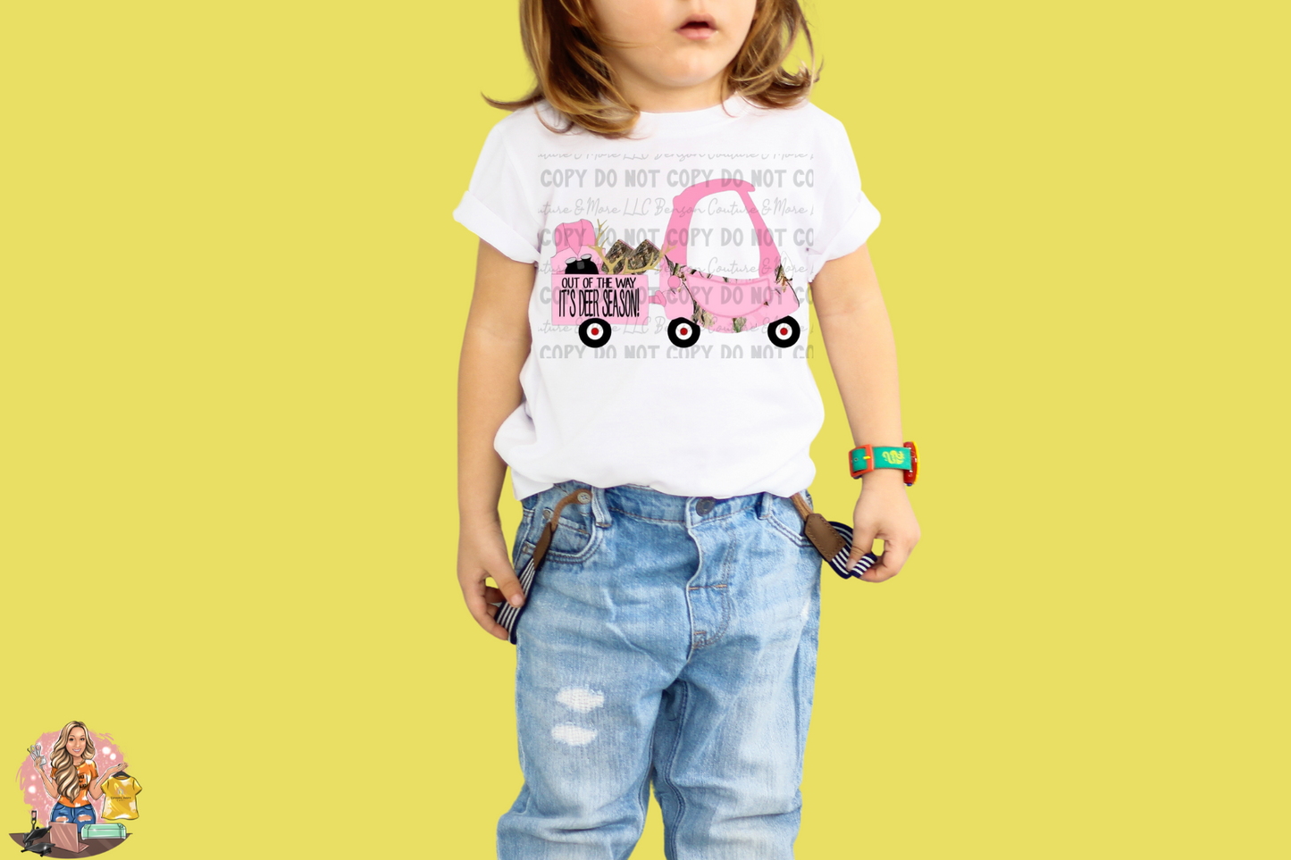 Out of the Way It's Deer Season-Girl-Tee