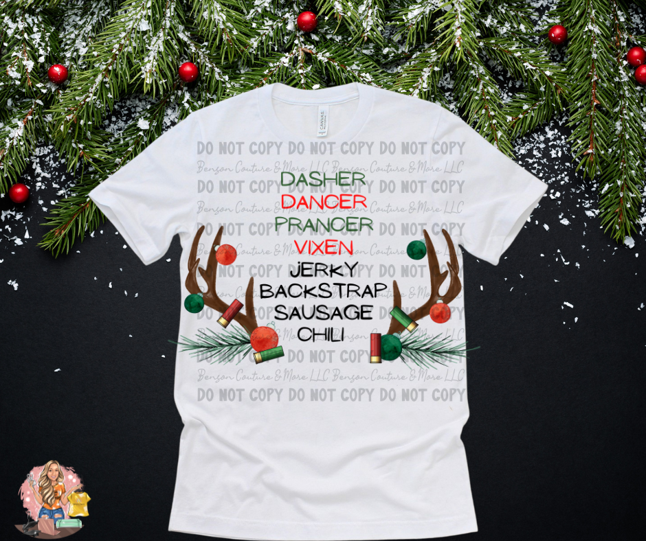 Dasher, Dancer, Prancer, Vixen,