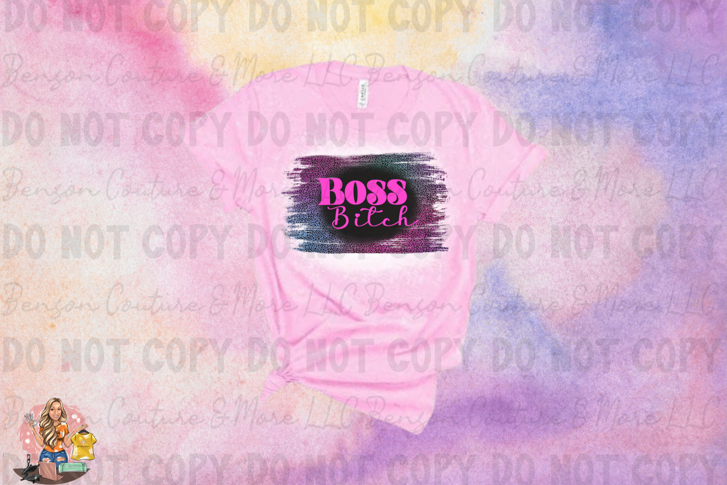 Boss Bi***-Bleached Sublimation T-Shirt