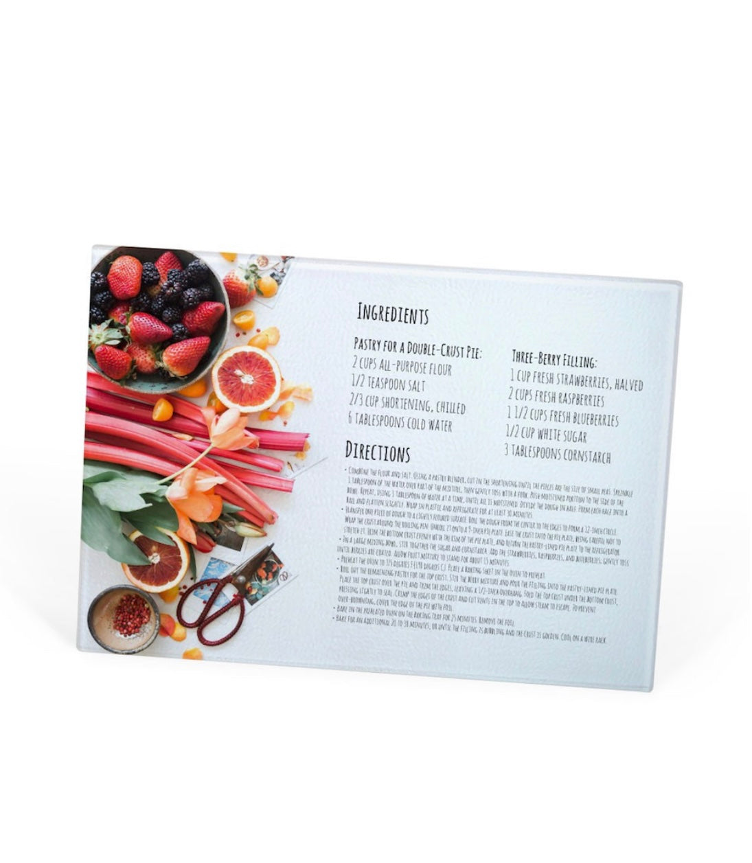 Glass Cutting Board With White Bottom