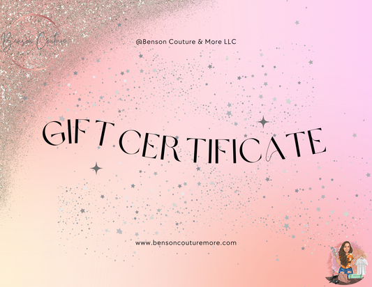 Benson Couture & More LLC Gift Certificate