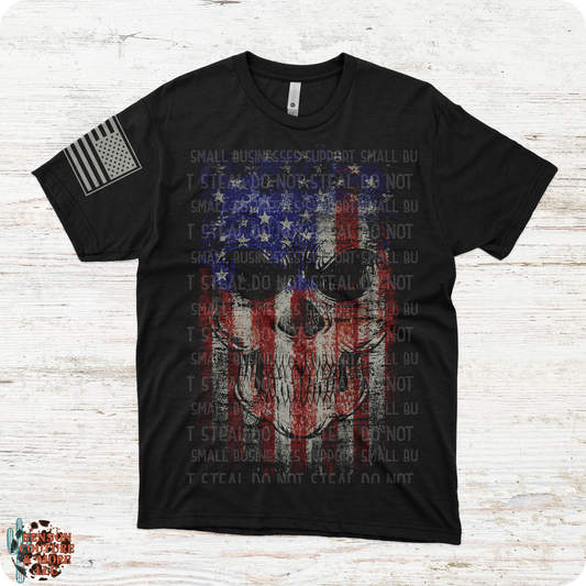 American Flag Skull