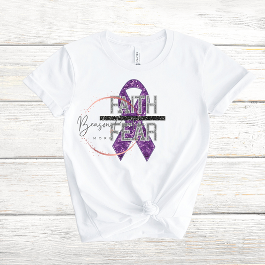 Faith Over Fear-Purple Ribbon