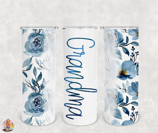 Watercolor floral Grandma-Tumbler