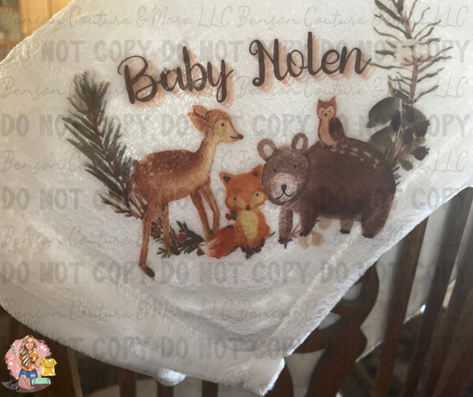 Personalized Mink Baby Blanket