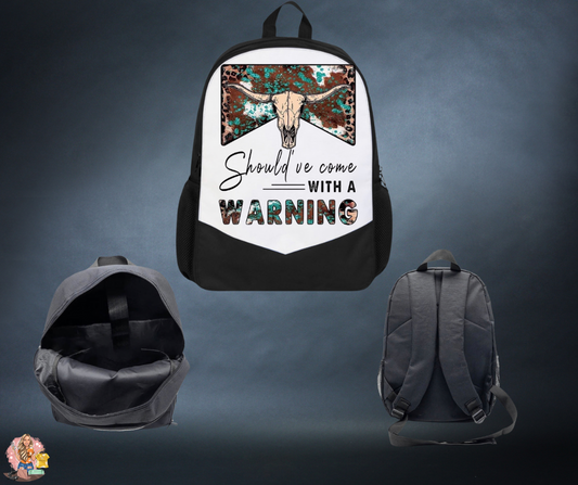 17" Customizable Black Sublimation Backpack