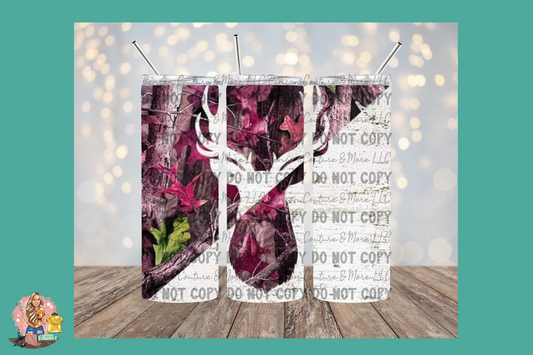 Feminine Camo Deer-Tumbler
