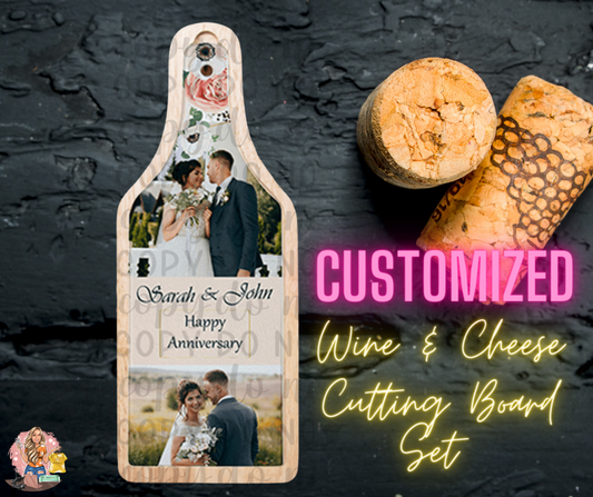Customized Wine & Cheese Board Set